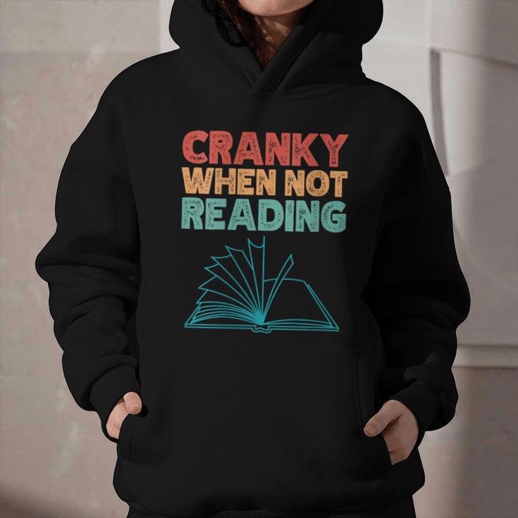 Cranky When Not Reading Retro Vintage Book Lover Graphic Youth Hoodie