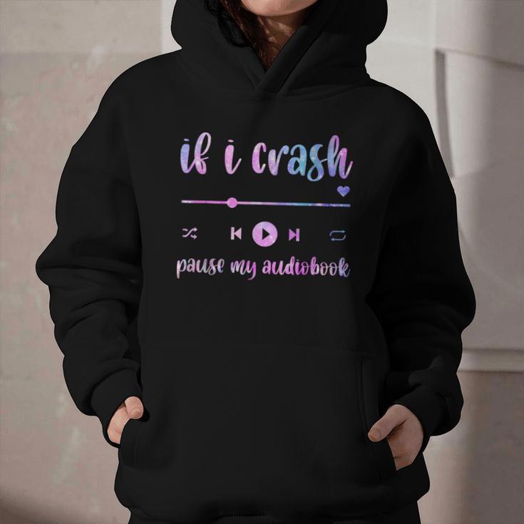 If I Crash Pause My Audiobook Listener Bookish Book Lover Graphic Youth Hoodie