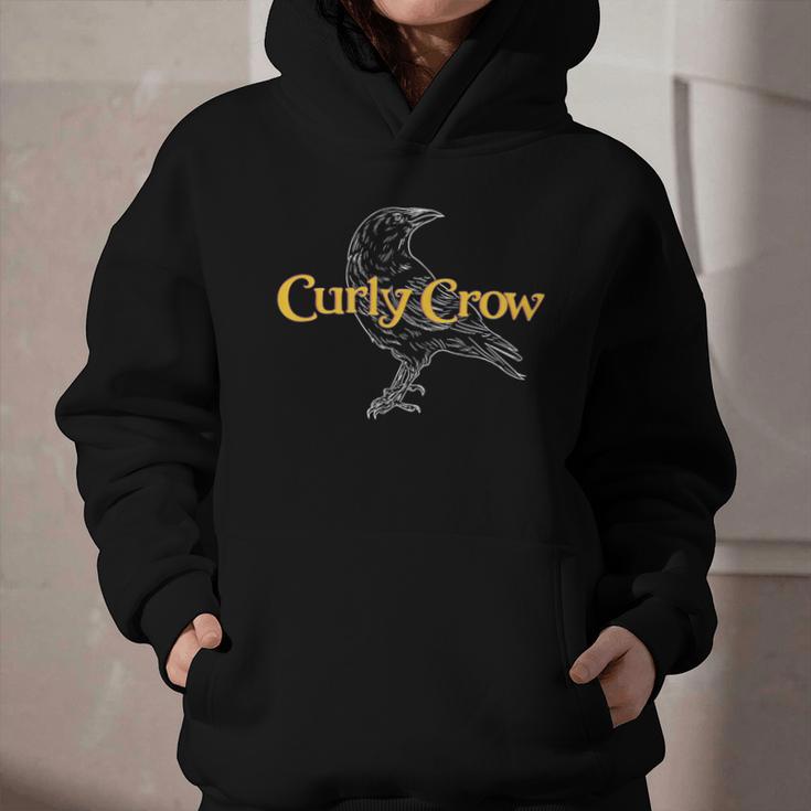 Curly Crow Art And Books Logo Graphic Youth Hoodie