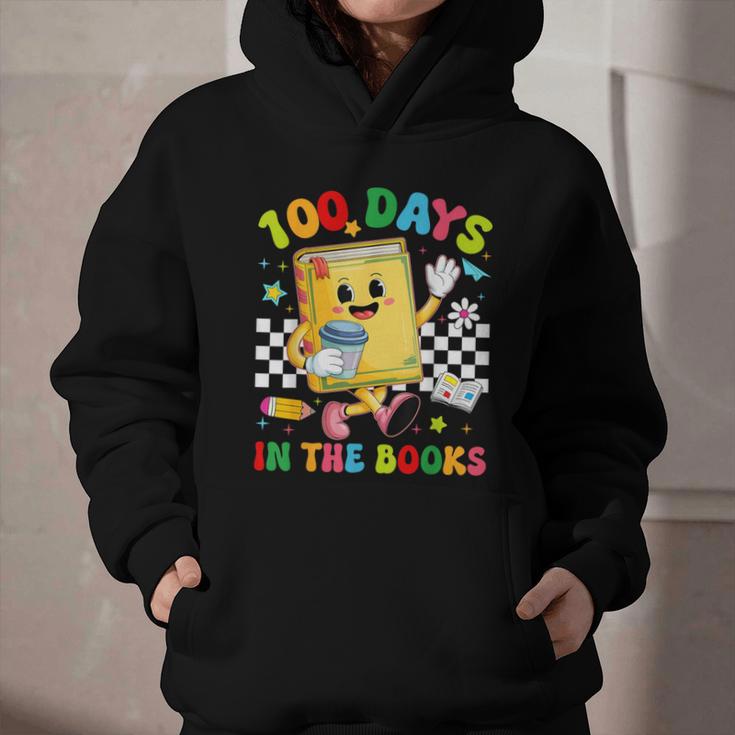 Cute 100 Days In The Books Groovy Boy Girl Teacher Graphic Youth Hoodie Cute 100 Days In The Books Groovy Boy Girl Teacher Graphic Youth Hoodie