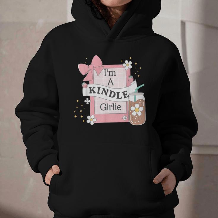 Cute Bookish Kindle Girlie Nerdy Read Book Lover Girl Women Graphic Youth Hoodie