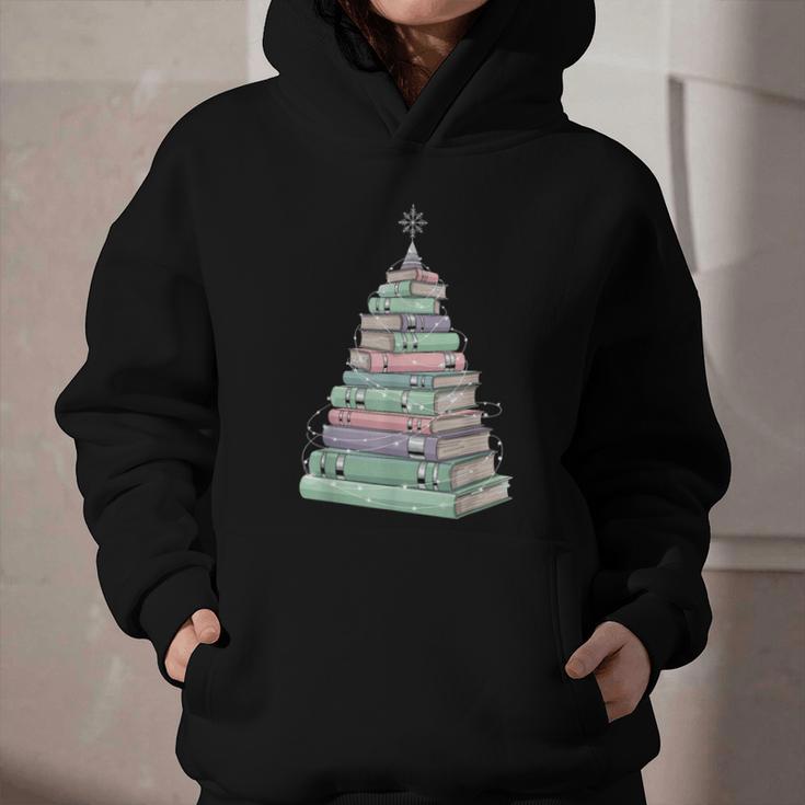 Cute Bookmas Christmas Book Tree Book Lover Teacher Graphic Youth Hoodie
