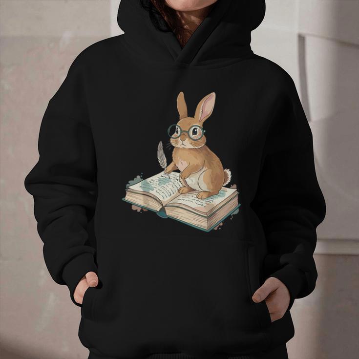 Cute Bunny Reading Book Glasses Bookworm Graphic Youth Hoodie Cute Bunny Reading Book Glasses Bookworm Graphic Youth Hoodie
