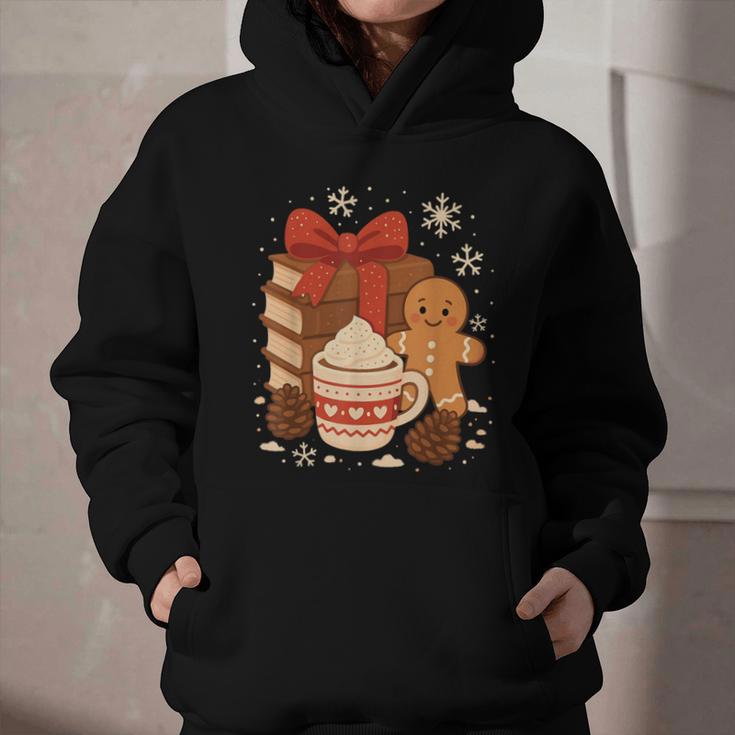 Cute Christmas Books Gingerbread Xmas Book Lover Teacher Graphic Youth Hoodie Cute Christmas Books Gingerbread Xmas Book Lover Teacher Graphic Youth Hoodie