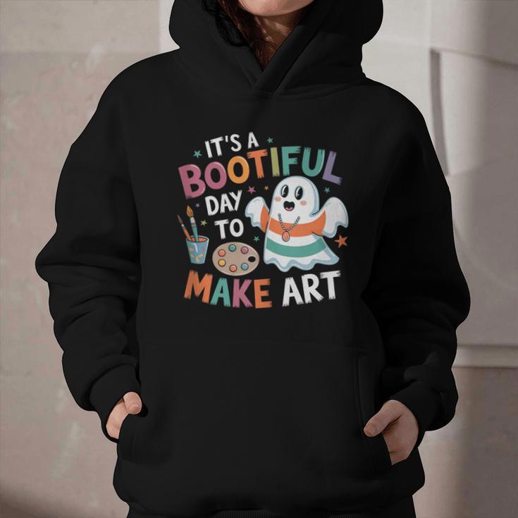 Cute Ghost Book Halloween Spooky Boo School Art Teacher Graphic Youth Hoodie