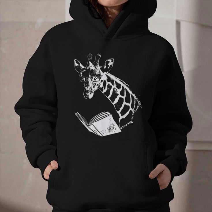Cute Giraffe Wear Glasses Reading Book Librarian Bookworm Graphic Youth Hoodie Cute Giraffe Wear Glasses Reading Book Librarian Bookworm Graphic Youth Hoodie