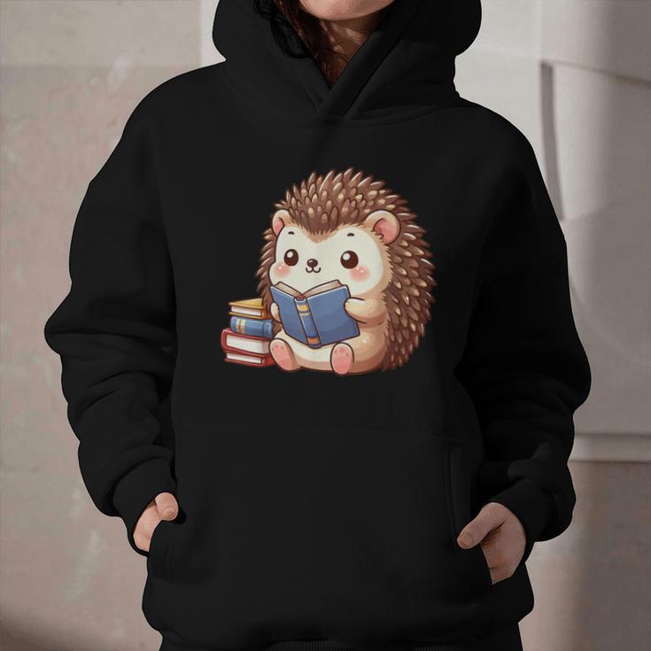Cute Hedgehog Book Lover Readers Animal Reading Graphic Youth Hoodie Cute Hedgehog Book Lover Readers Animal Reading Graphic Youth Hoodie