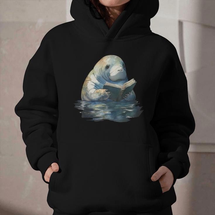 Cute Manatee Reading Book Bookworm Readers Manatee Lover Graphic Youth Hoodie Cute Manatee Reading Book Bookworm Readers Manatee Lover Graphic Youth Hoodie