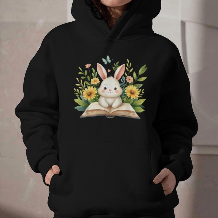 Cute Rabbit And Book Women Girls Reading Book Rabbit Lover Graphic Youth Hoodie Cute Rabbit And Book Women Girls Reading Book Rabbit Lover Graphic Youth Hoodie