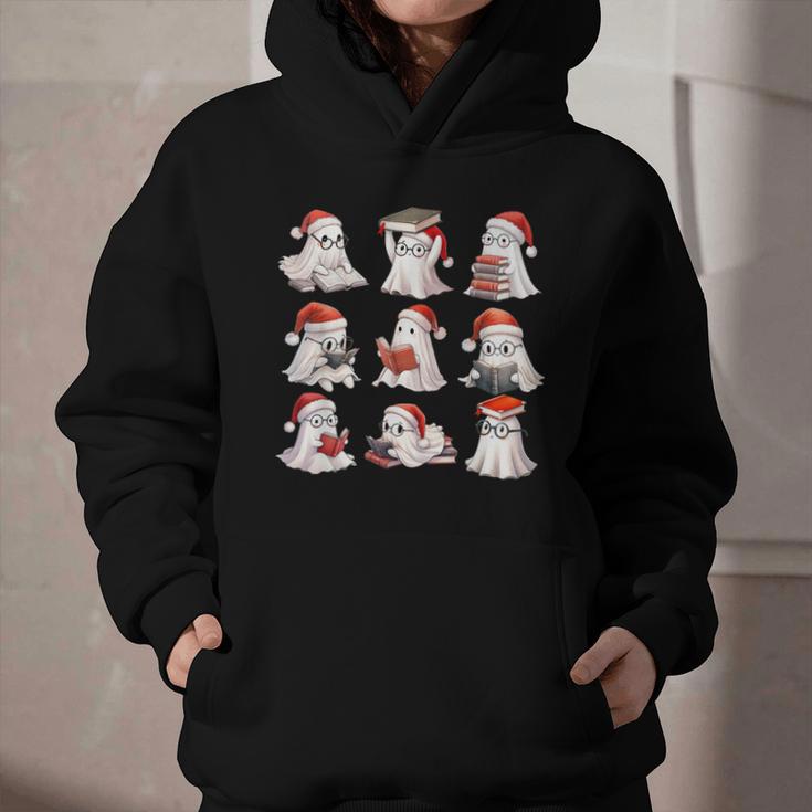 Cute Read More Booooooks Ghost Read More Books Christmas Graphic Youth Hoodie