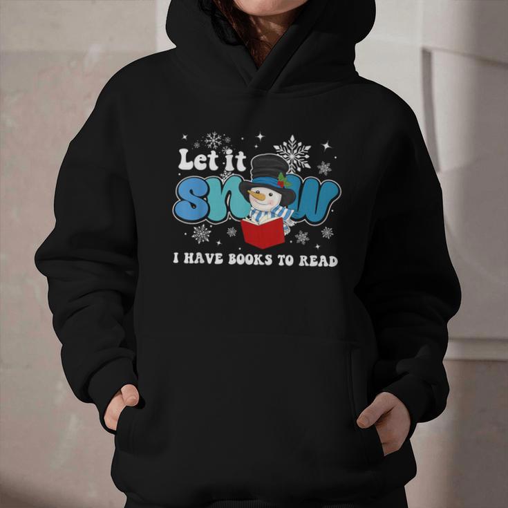 Cute Snowman Let It Snow I Have Books Reader Graphic Youth Hoodie Cute Snowman Let It Snow I Have Books Reader Graphic Youth Hoodie