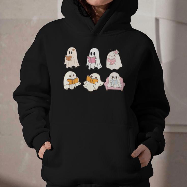 Cute Spooky Reading Book Halloween Fall Ghost Autumn Graphic Youth Hoodie Cute Spooky Reading Book Halloween Fall Ghost Autumn Graphic Youth Hoodie