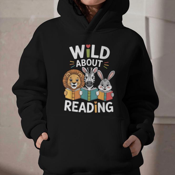 Cute Wildlife Zoo Animals For Book Reader Bookworms Graphic Youth Hoodie