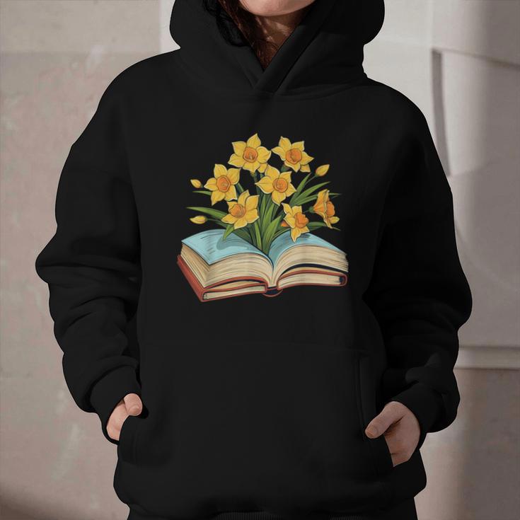 Daffodils Flowers Book Floral Graphic Youth Hoodie