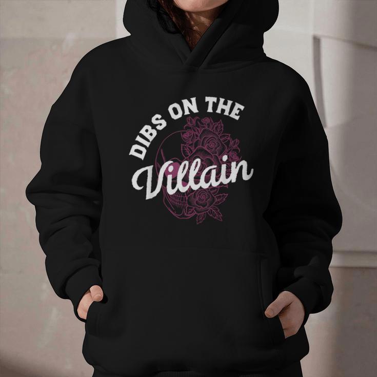 Dibs On The Villain Dark Romance Books Skeleton Morally Grey Graphic Youth Hoodie