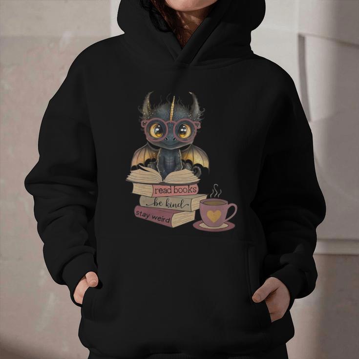 Dragon Read Books Be Kind Stay Weird Book Lover Graphic Youth Hoodie Dragon Read Books Be Kind Stay Weird Book Lover Graphic Youth Hoodie