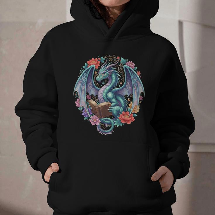 Dragon Reading Book Girls Kids Bookworm Book Lover Graphic Youth Hoodie Dragon Reading Book Girls Kids Bookworm Book Lover Graphic Youth Hoodie