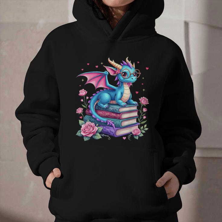 Dragons And Books Dragon Reading Book Lover Girl Bookworm Graphic Youth Hoodie Dragons And Books Dragon Reading Book Lover Girl Bookworm Graphic Youth Hoodie