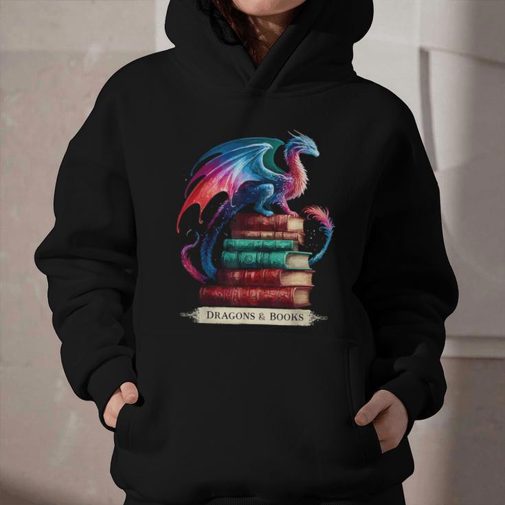 Dragons And Books Dragonworm Book Lover Reading Graphic Youth Hoodie