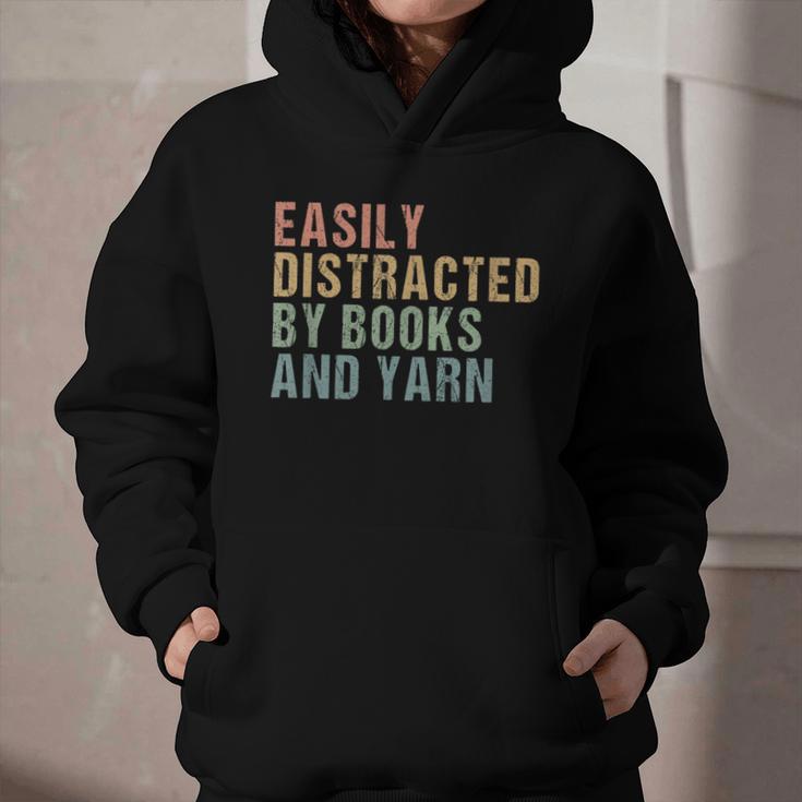 Easily Distracted By Books And Yarn Knitting & Crocheting Graphic Youth Hoodie Easily Distracted By Books And Yarn Knitting & Crocheting Graphic Youth Hoodie