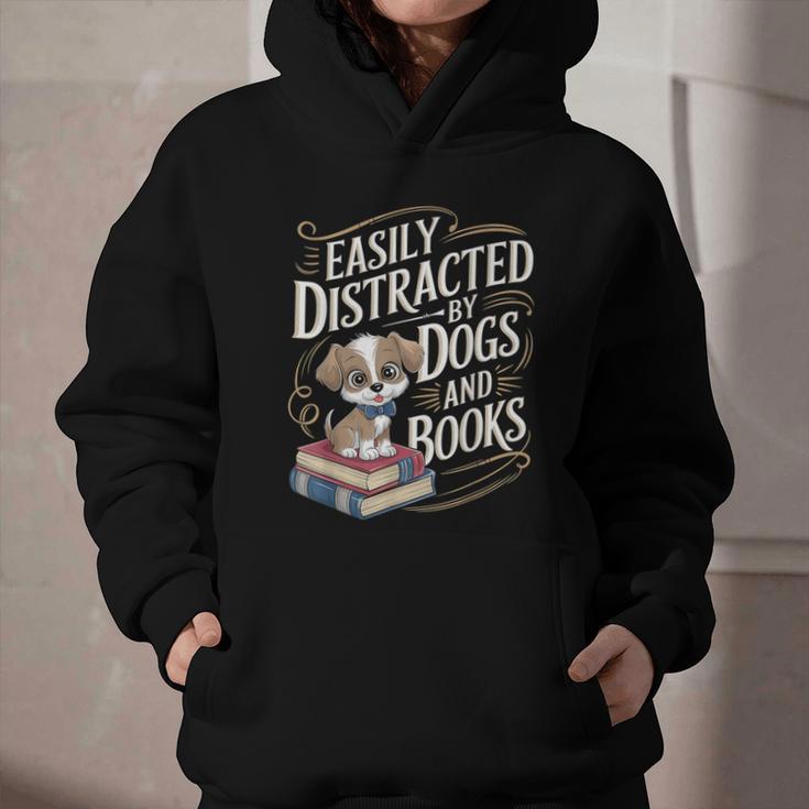 Easily Distracted By Dogs And Books Reader Animal Dog Graphic Youth Hoodie Easily Distracted By Dogs And Books Reader Animal Dog Graphic Youth Hoodie