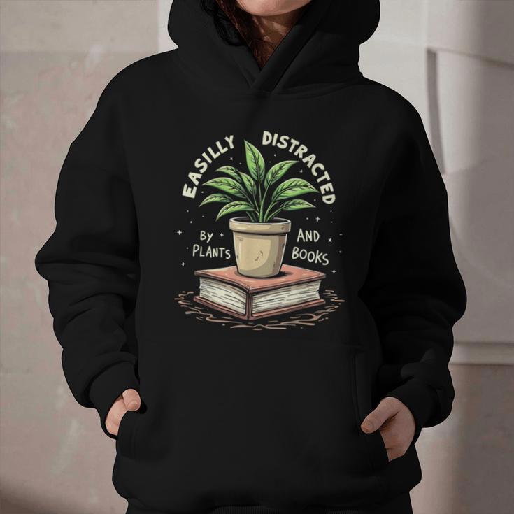 Easily Distracted By Plants And Books Graphic Youth Hoodie Easily Distracted By Plants And Books Graphic Youth Hoodie