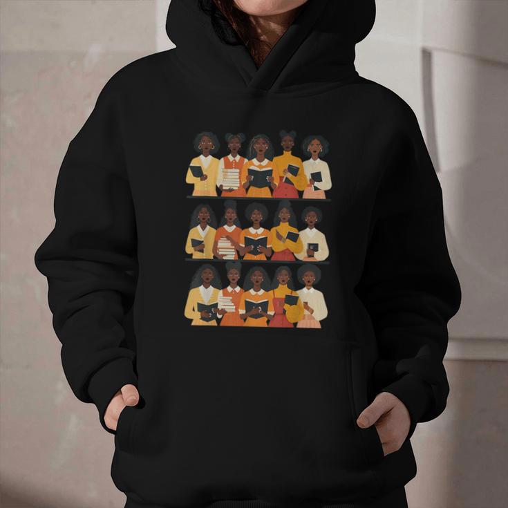 Educated Afro Women Girl Reading Book Future HBCU Grad Graphic Youth Hoodie