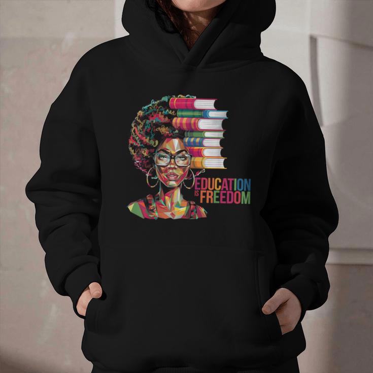 Education Is Freedom History Month Teacher Books Afro Graphic Youth Hoodie Education Is Freedom History Month Teacher Books Afro Graphic Youth Hoodie