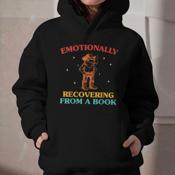 Emotionally Recovering From A Book Frog Graphic Youth Hoodie Emotionally Recovering From A Book Frog Graphic Youth Hoodie