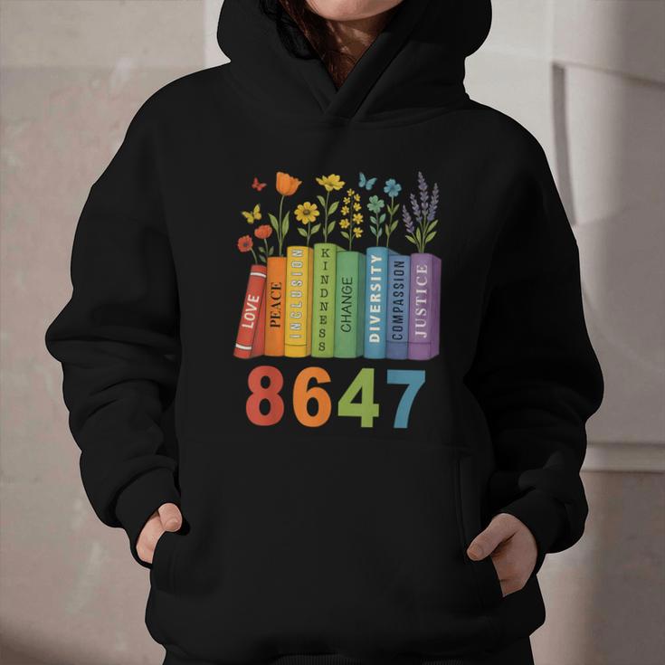 Equal Rights Book Flower Resist 86 47 Feminist Women Rights Graphic Youth Hoodie