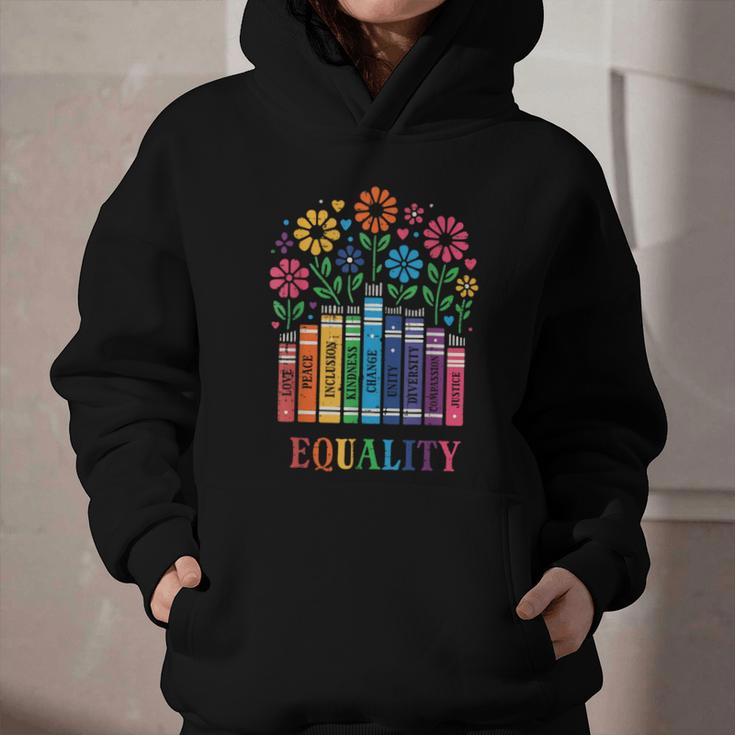 Equality Love Peace Compassion Books Protest Women Girls Kid Graphic Youth Hoodie