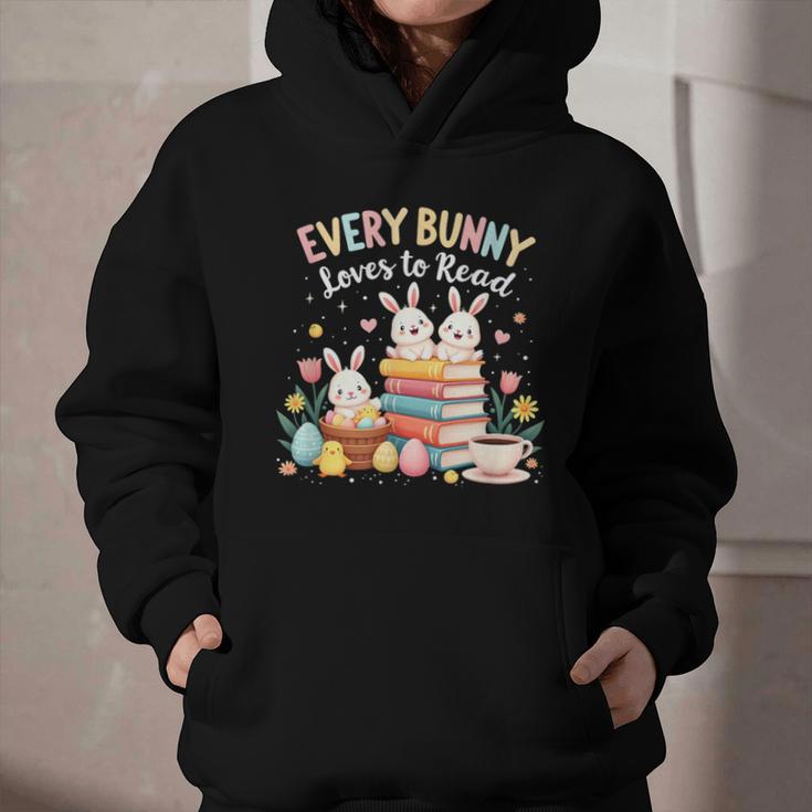Every Bunny Loves To Read Book Lover Easter Day Apparel Graphic Youth Hoodie