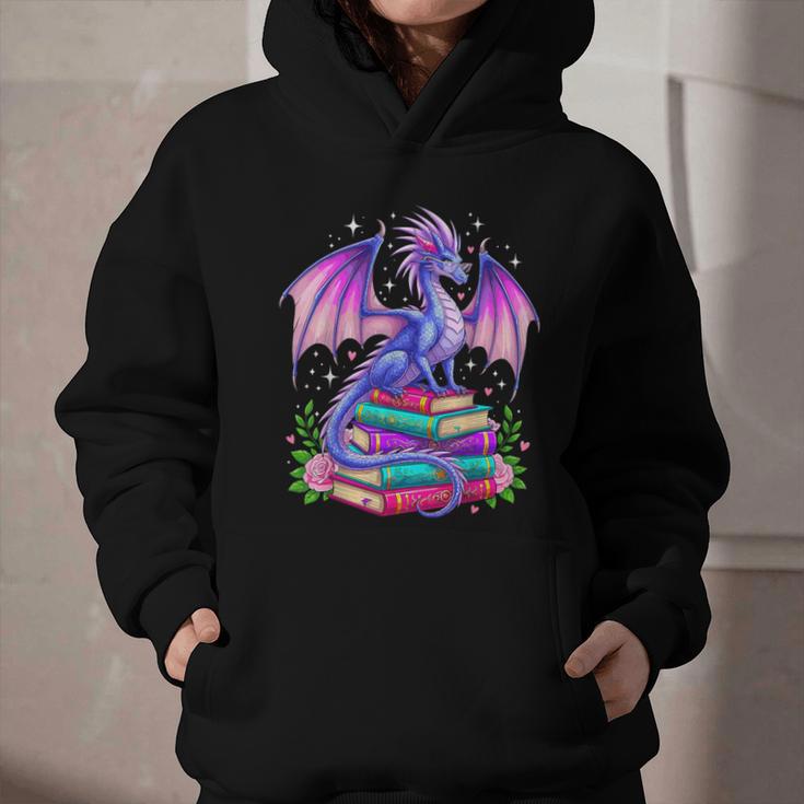 Fantasy Dragon Reading Books Bookworm Graphic Youth Hoodie Fantasy Dragon Reading Books Bookworm Graphic Youth Hoodie