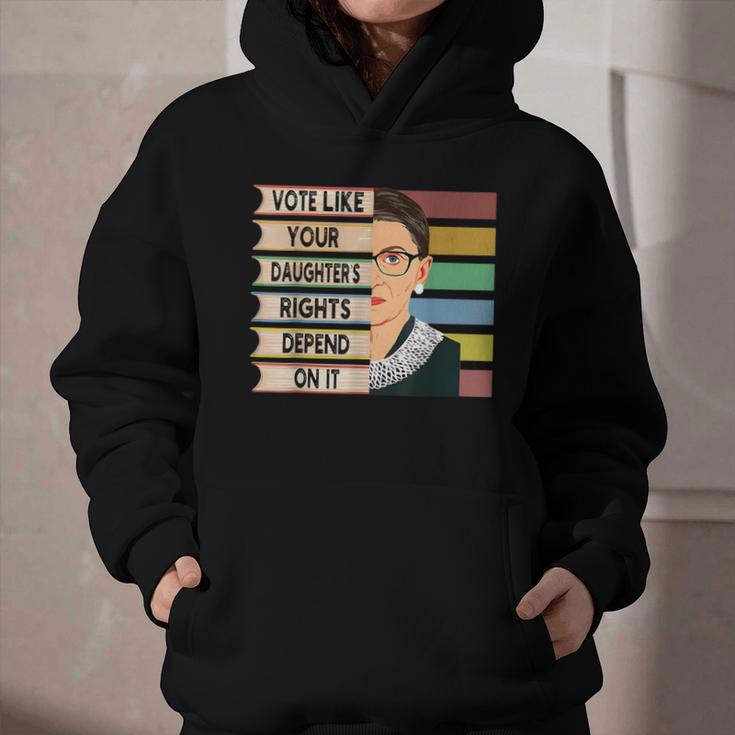 Feminist Ruth Bader Ginsburg RBG Quote Girl With Book Women Graphic Youth Hoodie Feminist Ruth Bader Ginsburg RBG Quote Girl With Book Women Graphic Youth Hoodie