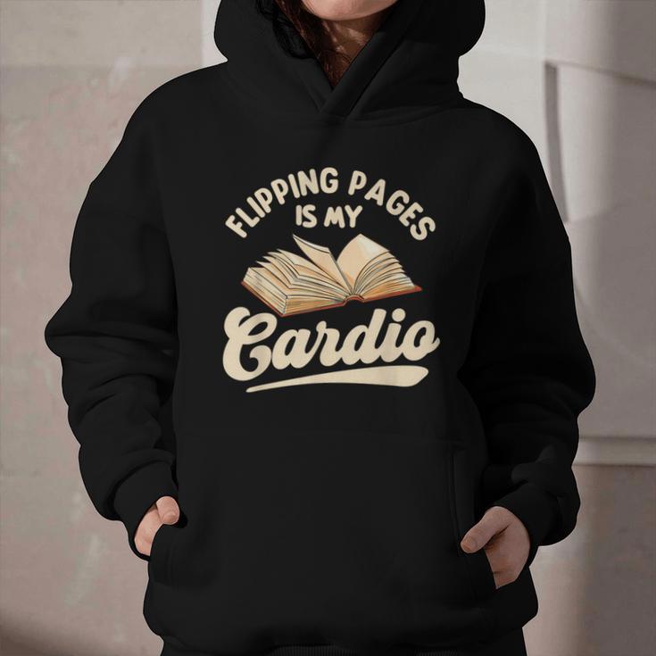Flipping Pages Is My Cardio Book Lover Reading Bookworm Graphic Youth Hoodie