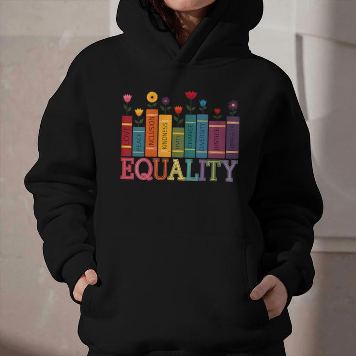 Floral Flower Book Equality Human Rights Women's Rights Graphic Youth Hoodie