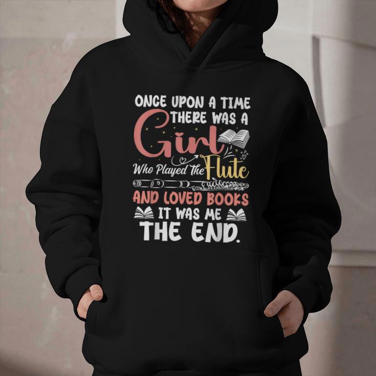 Flute Player Book Lover Flutist Marching Band Musician Flute Graphic Youth Hoodie