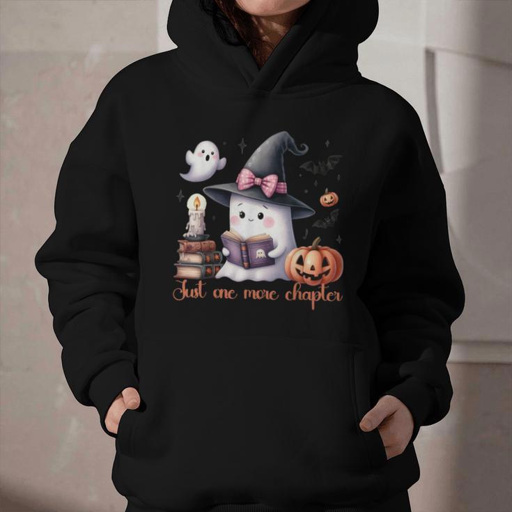 Ghost Reading Book Coquette Bow Halloween Girl Toddler Kid Graphic Youth Hoodie
