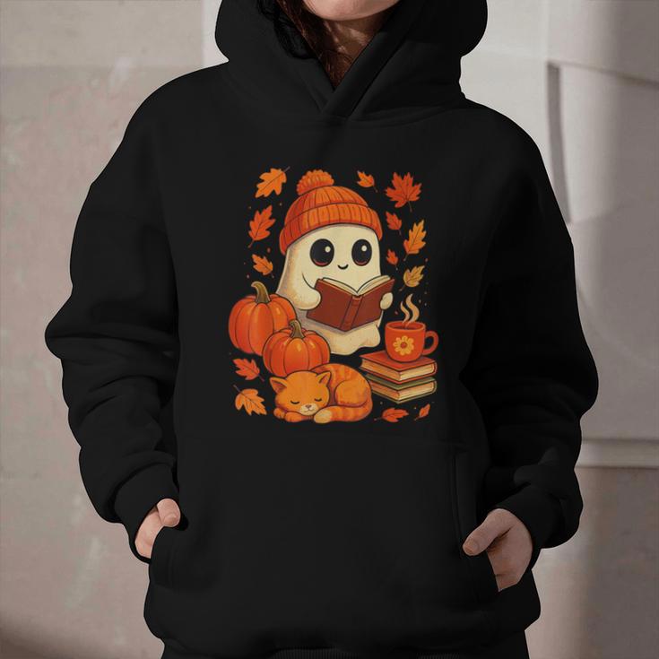 Ghost Reading Book Lovers Autumn Fall Halloween Graphic Youth Hoodie Ghost Reading Book Lovers Autumn Fall Halloween Graphic Youth Hoodie