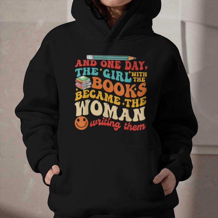 The Girl With The Books Became The Woman Writing Them Graphic Youth Hoodie
