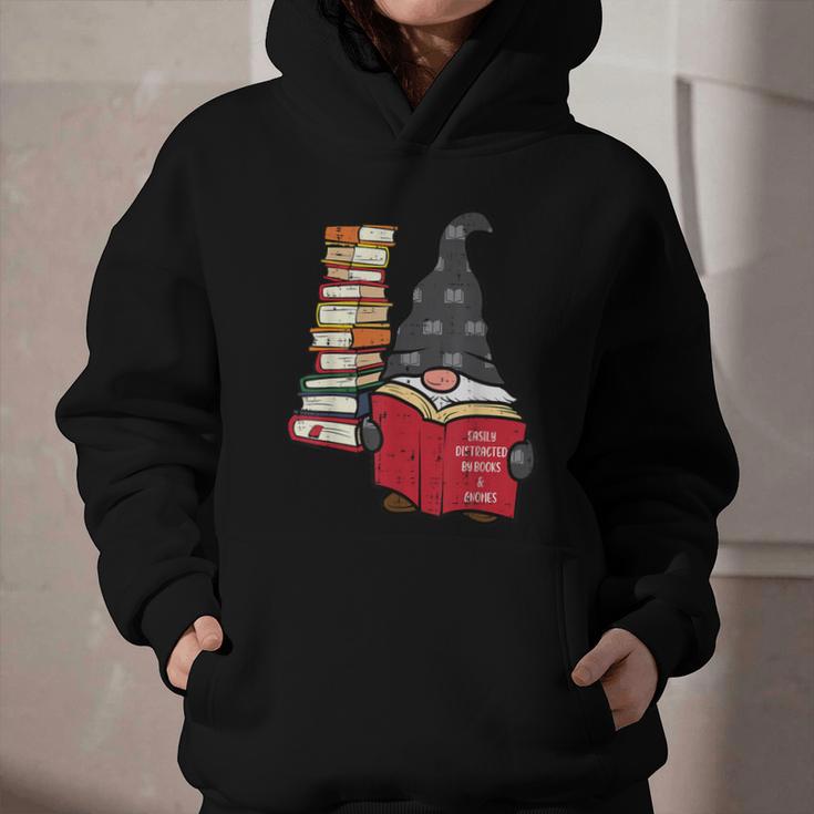 Gnome Read Reading Book Librarian Across America Women Kids Graphic Youth Hoodie