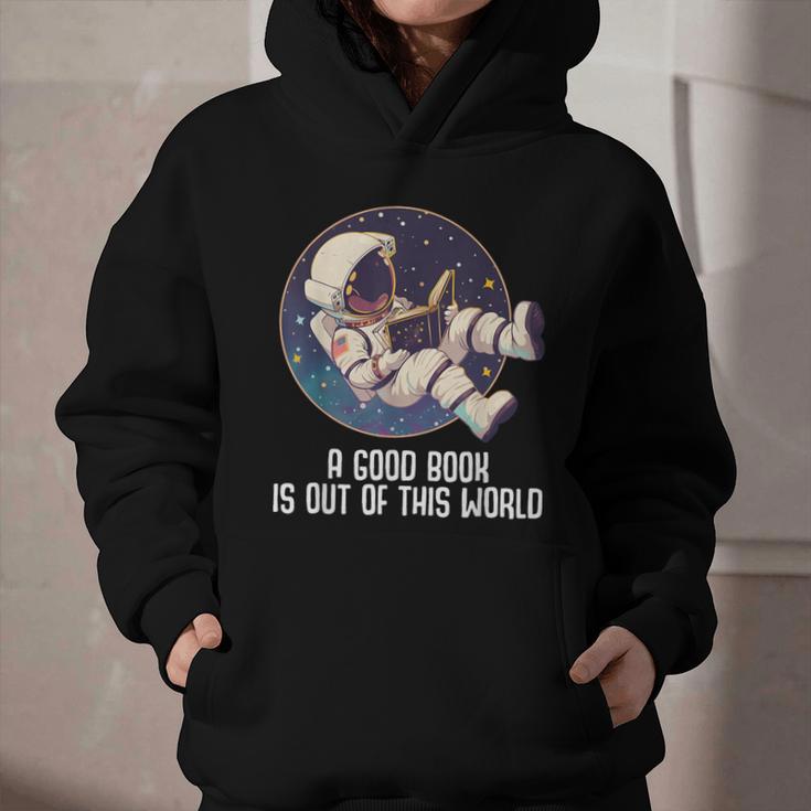 Good Book Is Out Of This World Astronaut Space Graphic Youth Hoodie