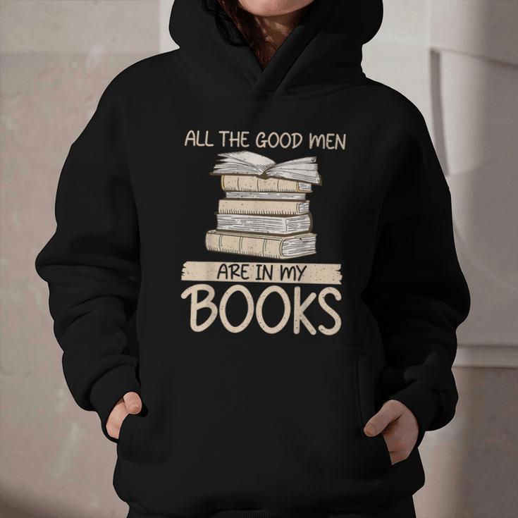 All The Good Men Are In My Books Romance Novel Graphic Youth Hoodie