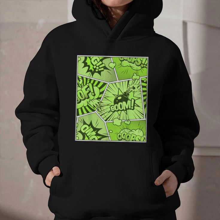 Green Comic Book Green Graphic Graphic Youth Hoodie Green Comic Book Green Graphic Graphic Youth Hoodie