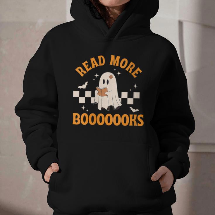 Groovy Halloween Teacher Spooky Read More Book Women Girl Graphic Youth Hoodie
