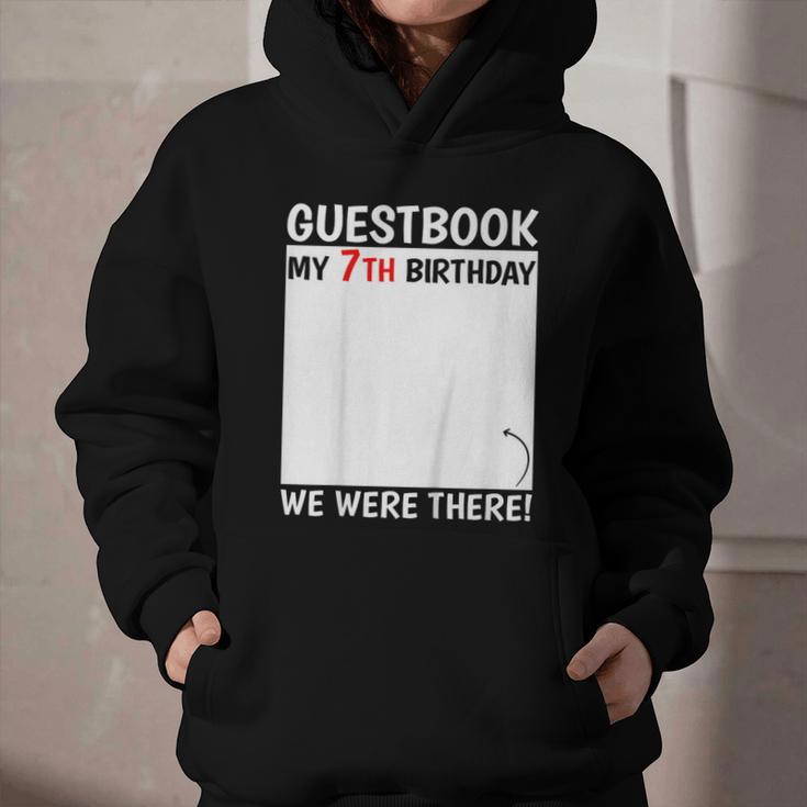 Guestbook 7th Birthday 7 Year Old Born 2018 Bday Graphic Youth Hoodie