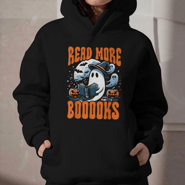 Halloween Book Lover Ghost Boo Pun Read More Boooks Graphic Youth Hoodie