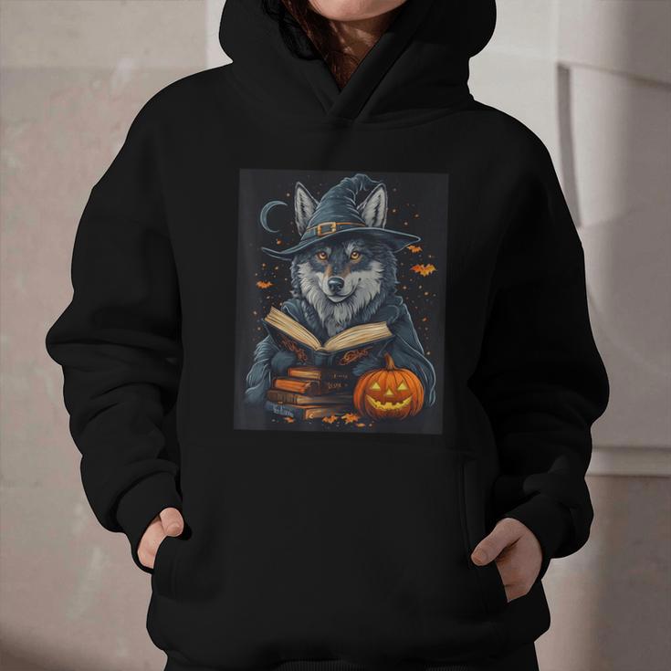 Halloween Girls Boys Cute Wolf Book Pumpkin Kids Halloween Graphic Youth Hoodie Halloween Girls Boys Cute Wolf Book Pumpkin Kids Halloween Graphic Youth Hoodie