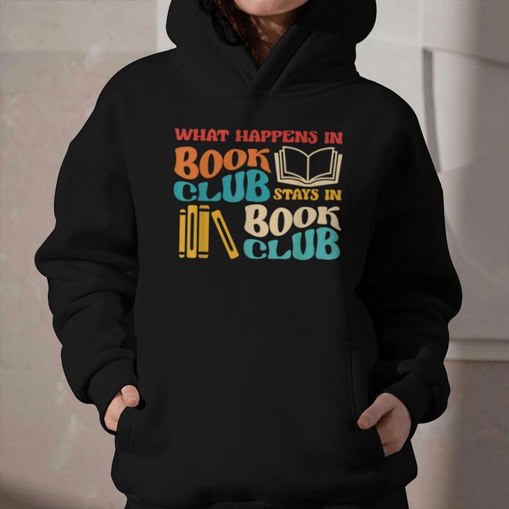 What Happens In Book Club Stays In Book Club Retro Graphic Youth Hoodie What Happens In Book Club Stays In Book Club Retro Graphic Youth Hoodie