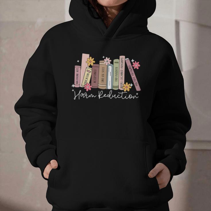 Harm Reduction Floral Book Overdose Awareness Nurse Graphic Youth Hoodie